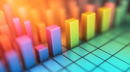 Aufkleber - Colorful Bar Graphs Displaying Dynamic Data Insights and Trends
