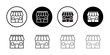 © Krupal - Shop icon Flat art in black and white isolated
