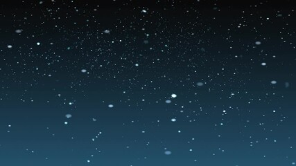 Poster - Abstract white random dotted pattern resembling snow on black background, overlay
