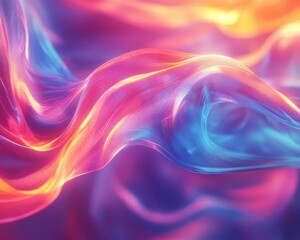 Wall Mural - Vibrant abstract background with neon tones, dynamic energy, soft lighting