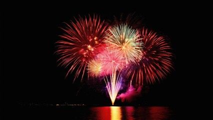 Wall Mural - fireworks background wallpaper festive holiday