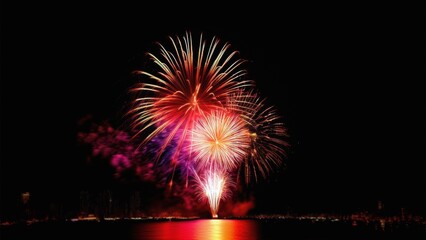 Wall Mural - fireworks background wallpaper festive holiday