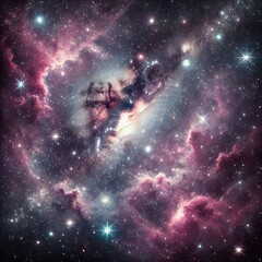 vast expanse of space with glittering stars and nebulae