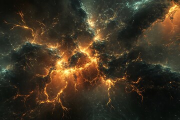 cosmic nebula: fiery currents in the void