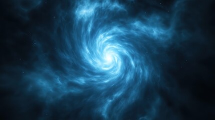 Wall Mural - abstract cosmic spiral galaxy with swirling stars displaying a mesmerizing blue vortex, emitting a s