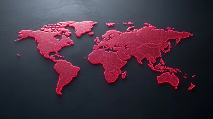 Fototapete - Global Network Connection Map