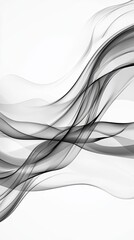 Canvas Print - Abstract grayscale flowing wave design art