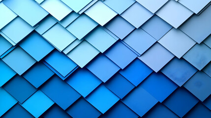 Wall Mural - Blue Abstract 3D Squares Background