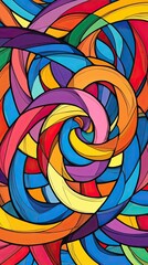 Poster - Abstract Colorful Swirling Pattern Design Artwork