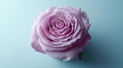 Poster - Minimal rose idea. Stunning close-up of a soft pink rose showcasing delicate petals and vibrant colors.