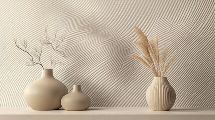 Close-up of intricate line art on 3D wallpaper, set against a smooth light background, offering a minimalist, elegant design.