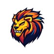 © atar - Colorful Lion Mascot Logo.  Fierce and Powerful Animal Design.