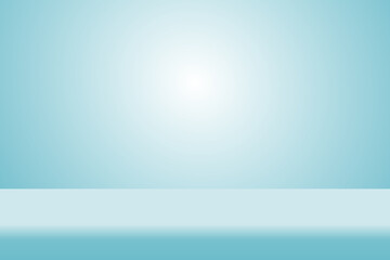 Wall Mural - abstract blue gradient studio room background, 3d empty soft smooth blur backdrop like in a room wit