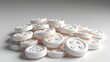 © PomPam - 3D White Buttons - Blank Set - High Resolution Photography