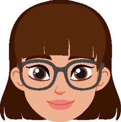 Poster - Smiling Woman with Glasses