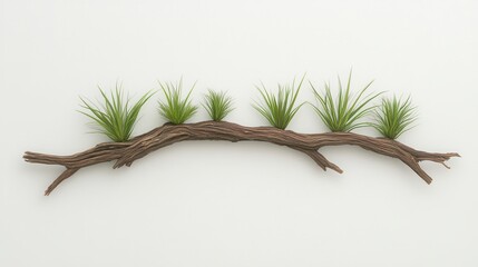 Poster - A decorative wall piece featuring a branch with faux grass, adding a touch of nature to any space while enhancing aesthetic appeal.