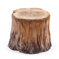 Wall Mural - Tree stump isolated on a white background