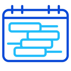 Poster - Gantt chart Duoline Icon