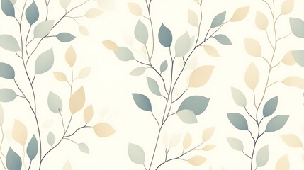 Canvas Print - Branch leaf pattern.