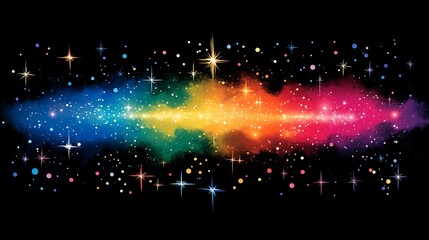 Wall Mural - colorful space dust explosion.