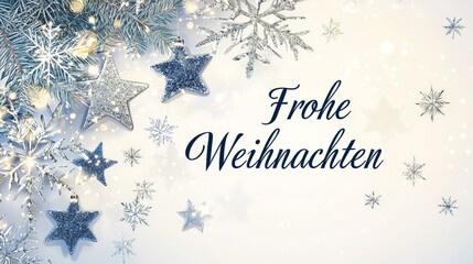 Wall Mural - a german christmas greeting card with the text 