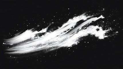 Poster - White brush strokes on black. (1)