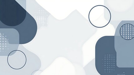 Wall Mural - abstract blue shapes, circles pattern.