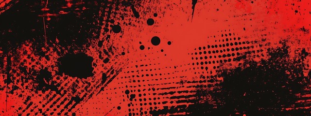 Poster - Red and black grunge texture.