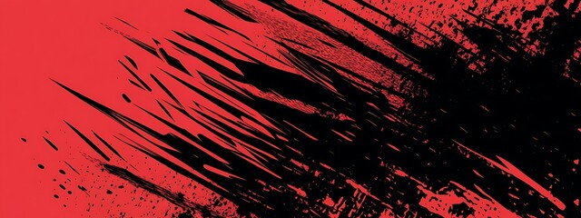 Poster - Red,black brush strokes. (1)
