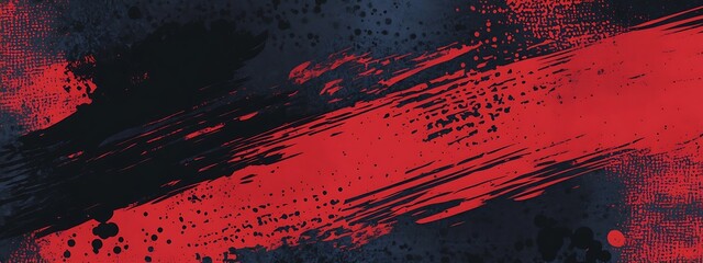 Poster - Grunge red and black streaks.