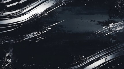 Poster - Abstract paint strokes on dark backdrop.