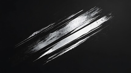 Poster - White paint strokes.