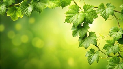 Wall Mural - Vine plant with lush green leaves , Botanical, Nature, Growth, Foliage, Garden, Organic, Vineyard, Plant, Flora, Greenery, Fresh