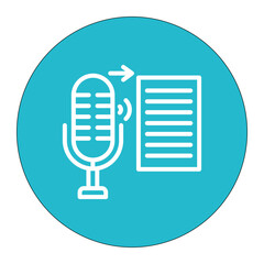 Wall Mural - Speech to Text icon vector image. Can be used for Voice Recognition.