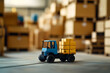 © masud - Warehouse Logistics - Miniature Truck with Cargo