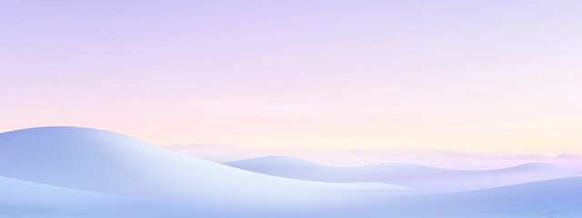 Poster - Dreamy pastel landscape with rolling hills.