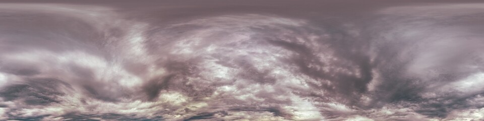 Wall Mural - dark moody rain clouds in dramatic overcast sky. seamless 360 hdr spherical panorama. full zenith or