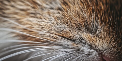close up view showcasing the intricate details of mouse fur. this macro image captures the texture a