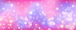 © Chorna_L - Wavy pink background. Unicorn glitter sky. Fantasy magic purple galaxy with bokeh and stars. Abstract violet kawaii backdrop.