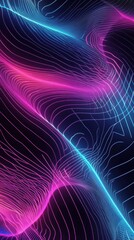 Wall Mural - neon glowing lines, hi-tech futuristic abstract background