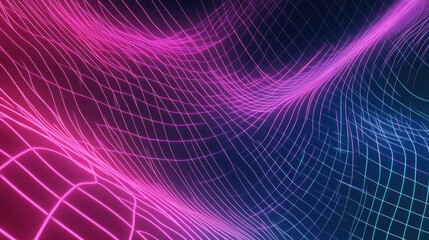 Wall Mural - futuristic technology background with glowing lines