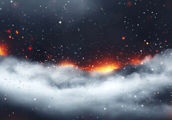 Wall Mural - Celestial Nebula, Cosmic Dust and Glowing Stars