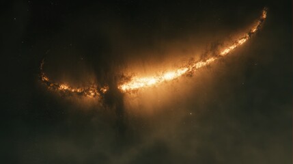 Wall Mural - glowing cosmic nebula in dark space
