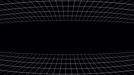 4K motion background with curved grid lines scrolling horizontally at the top and bottom.