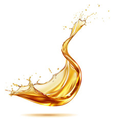 Oil splash isolated on transparent background, version 2