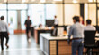 © Rhony - Business office with blurred people casual wear, with blurred bokeh background