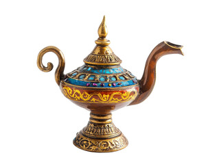 Wall Mural - ancient treasure lamp with intricate designs and vibrant colors, showcasing blend of artistry and history. This decorative piece adds touch of mystique to any setting