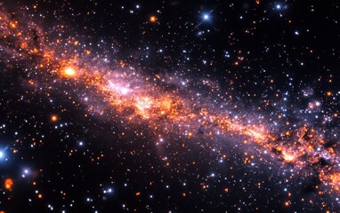 Wall Mural - particles floating through a dark space with glowing intensity. Generative AI