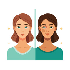 Skin conditions vector illustration