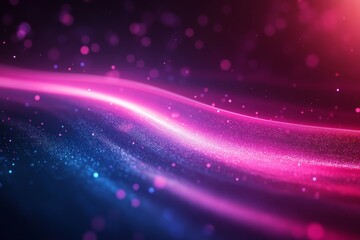 Wall Mural - Neon light streaks glowing in abstract darkness. Generative AI